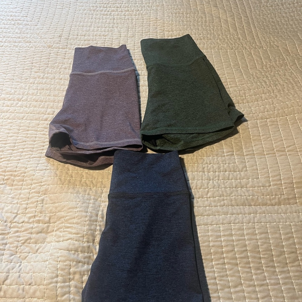 Fleo Purple and Green Athletic Shorts